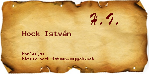 Hock István névjegykártya